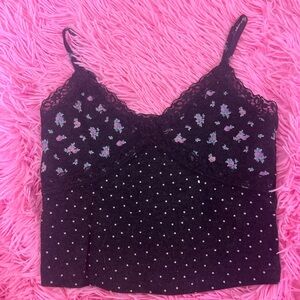 Aeropostale cropped tank floral print